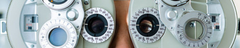 Person getting eye exam